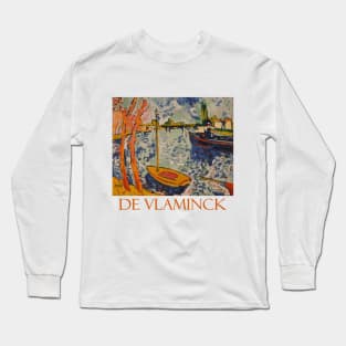 The River Seine at Chatou by Maurice de Vlaminck Long Sleeve T-Shirt